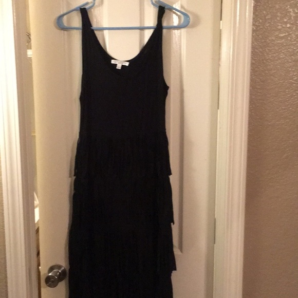 Spense Dresses & Skirts - Spense size Small black dress w/ tassels in skirt
